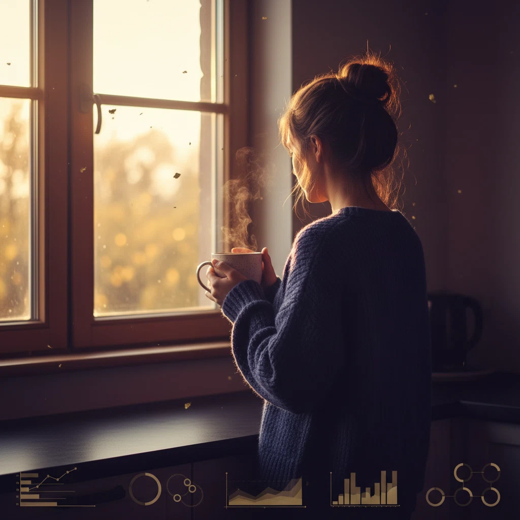 Kaffee Supplement aktiver Lebensstil - Morgenroutine mit warmem Kaffee
